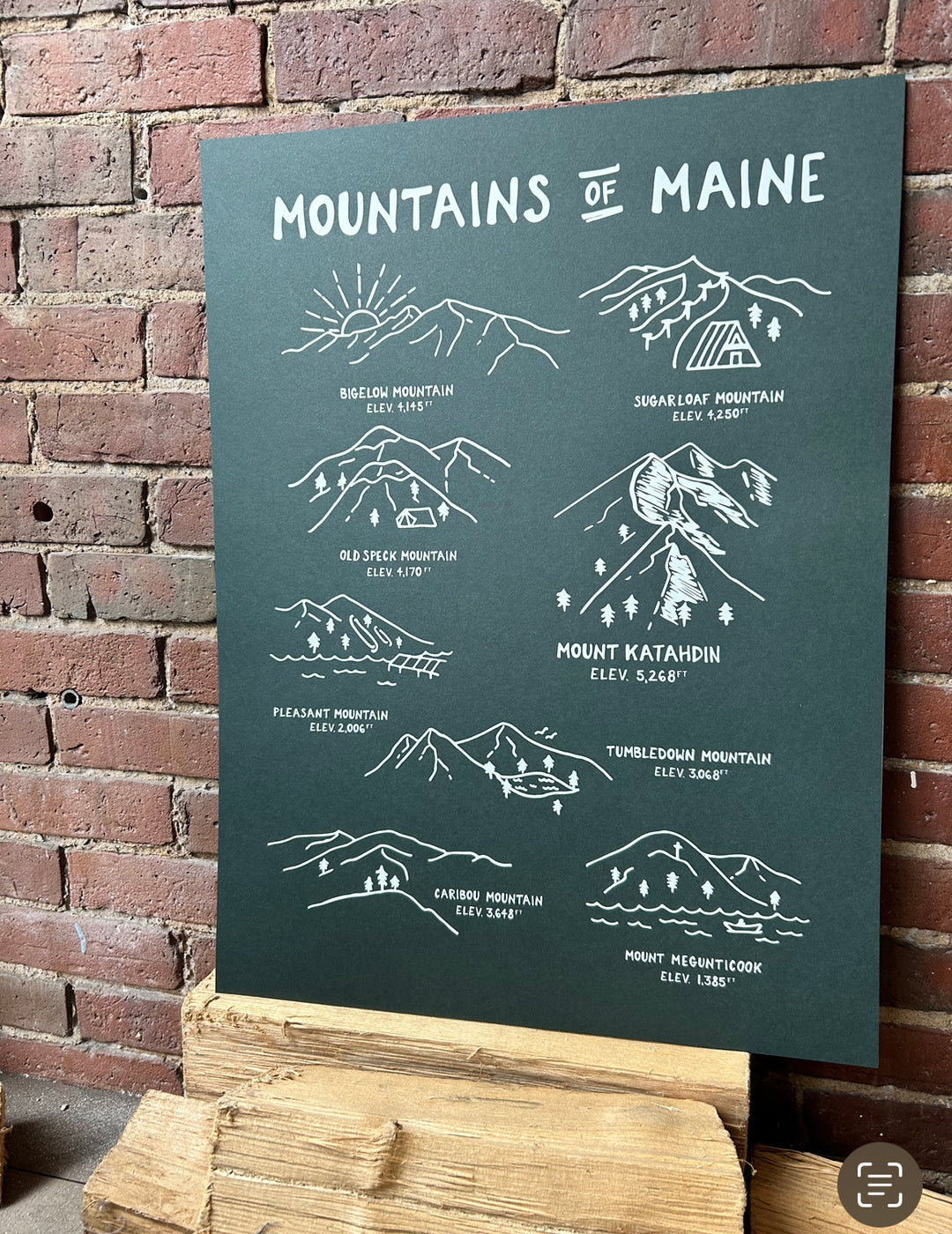 Mountains of Maine Print | 18x24