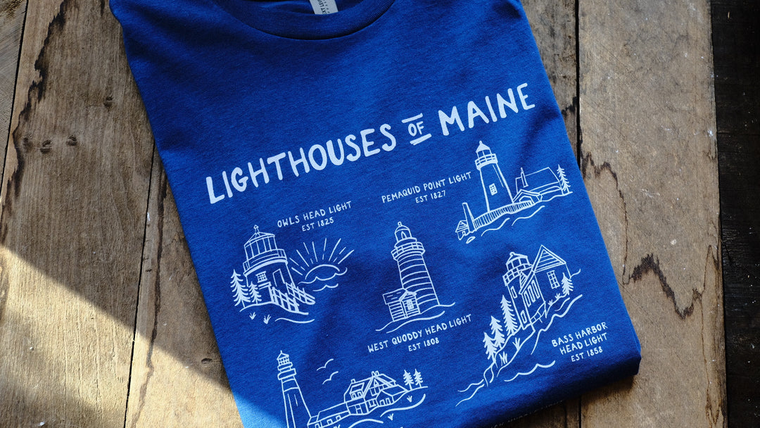 Lighthouses of Maine Unisex Tshirt