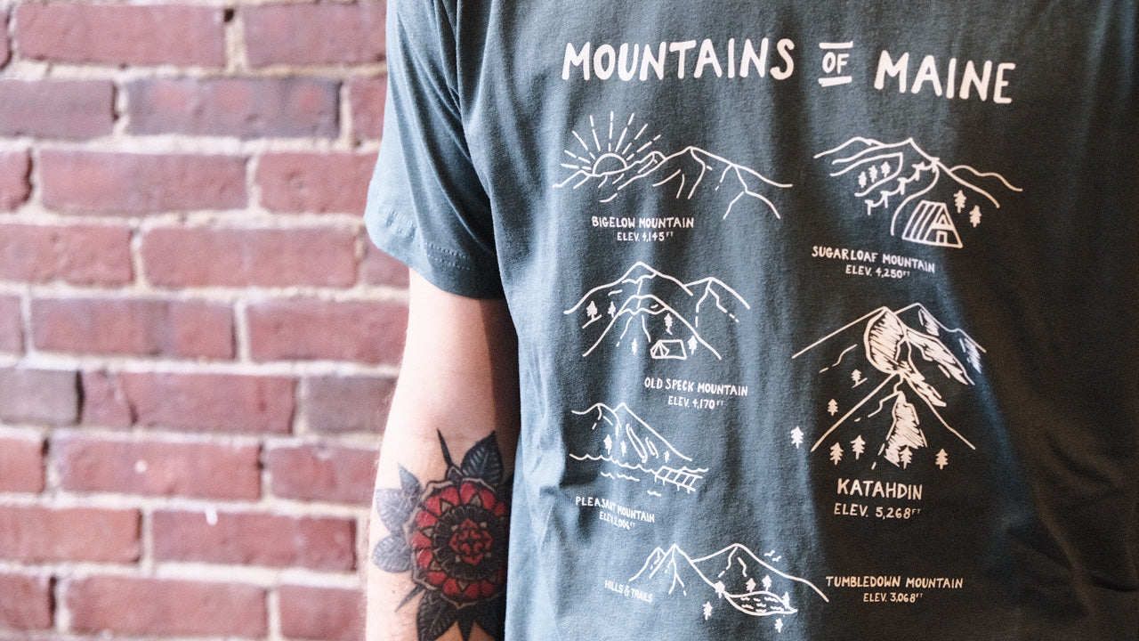 Mountains of Maine Unisex Tshirt - Forest