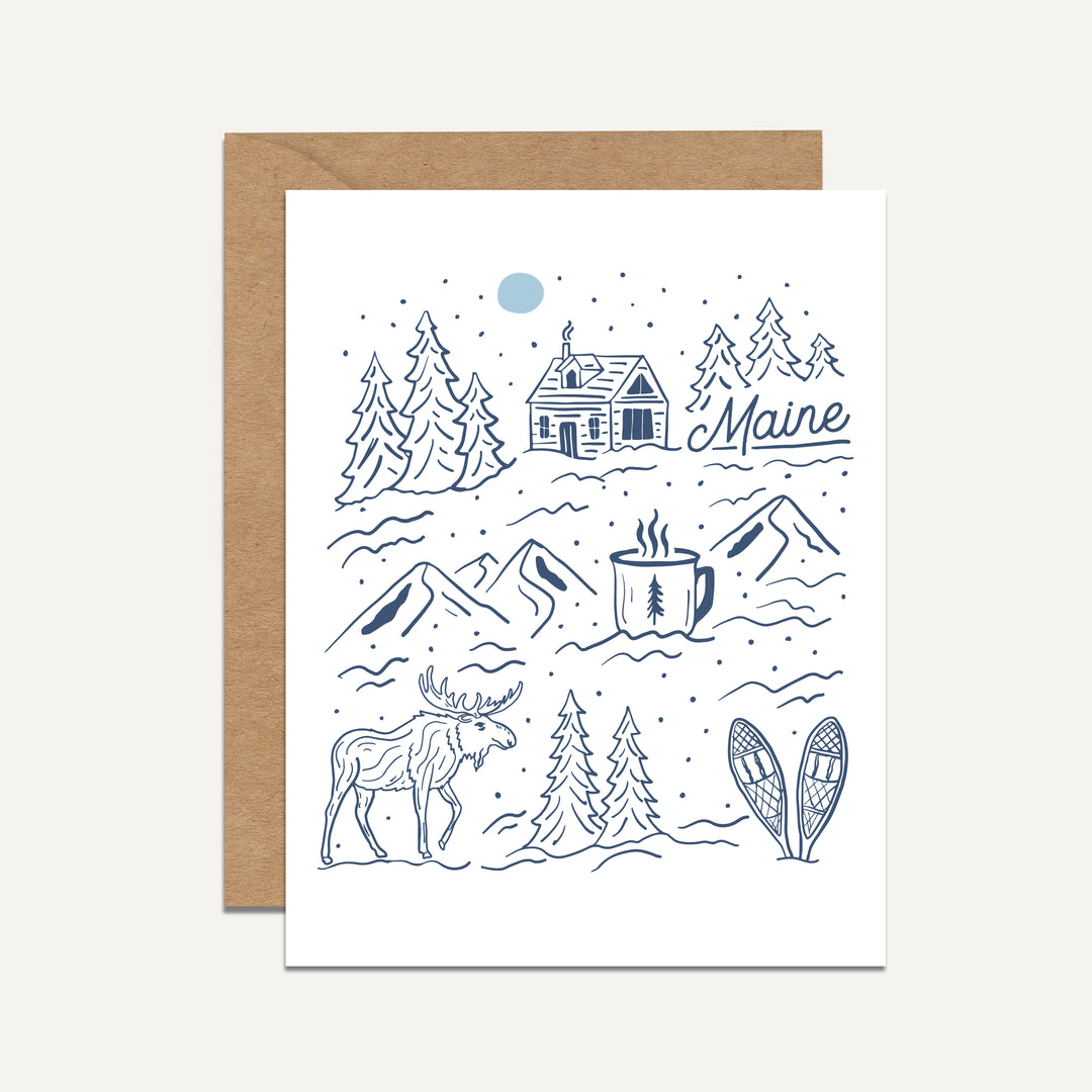 A Very Maine Winter Greeting Card