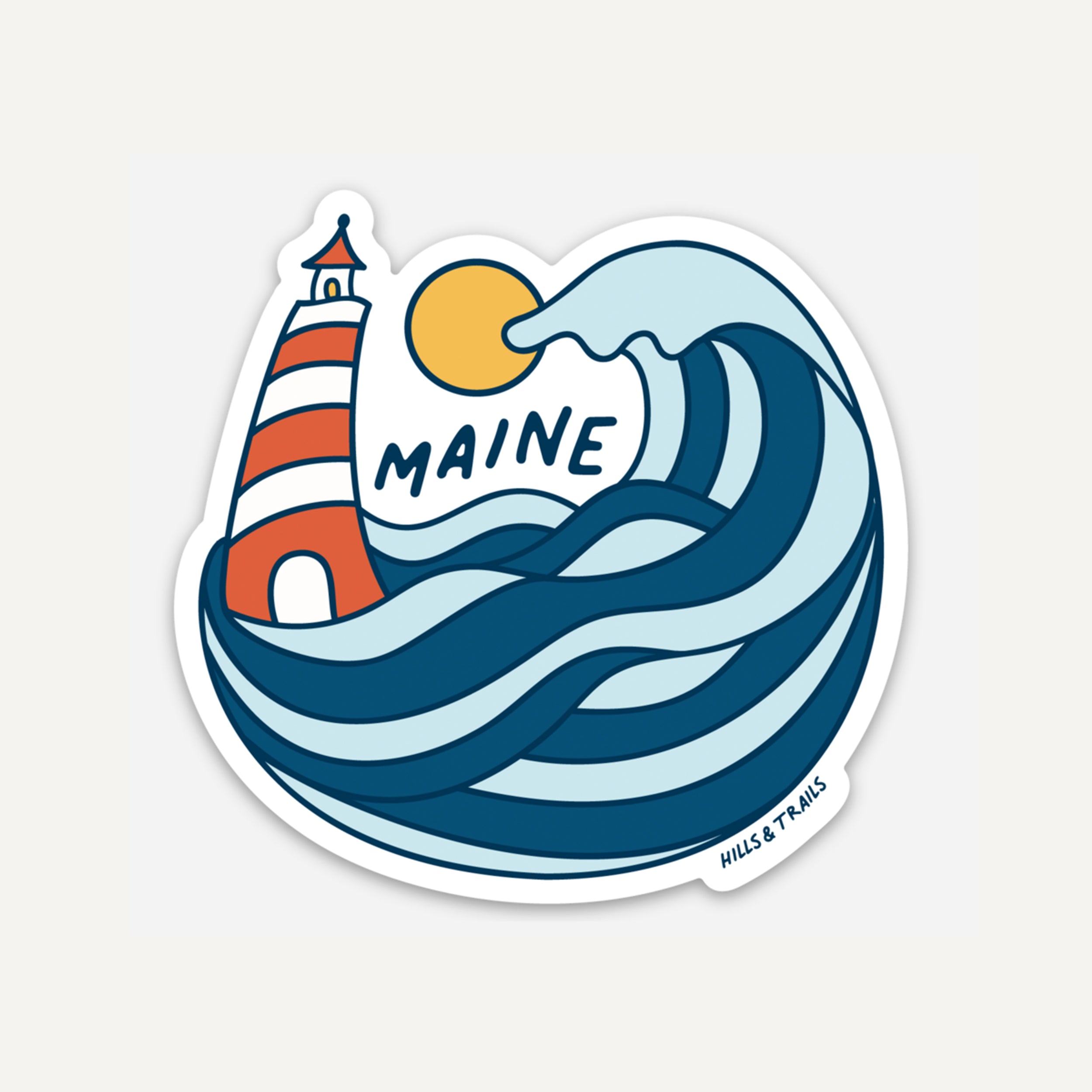 Land & Sea Maine Sticker – Hills & Trails Co.