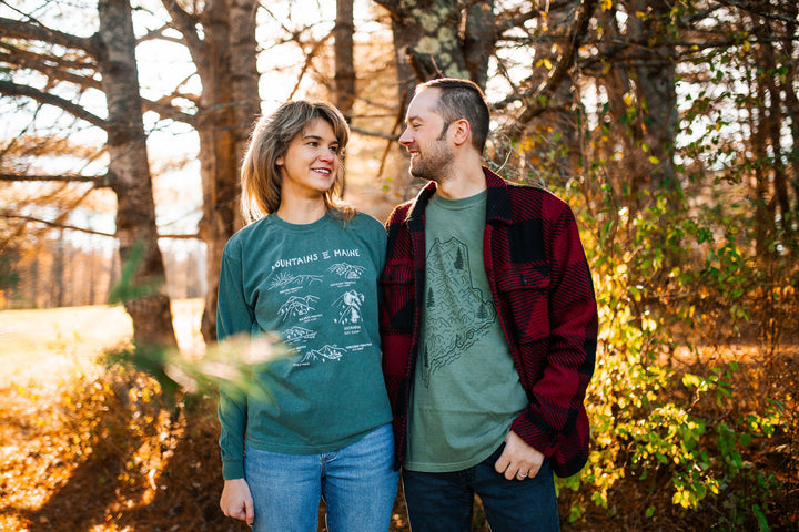 Mountains of Maine Long Sleeve Tshirt