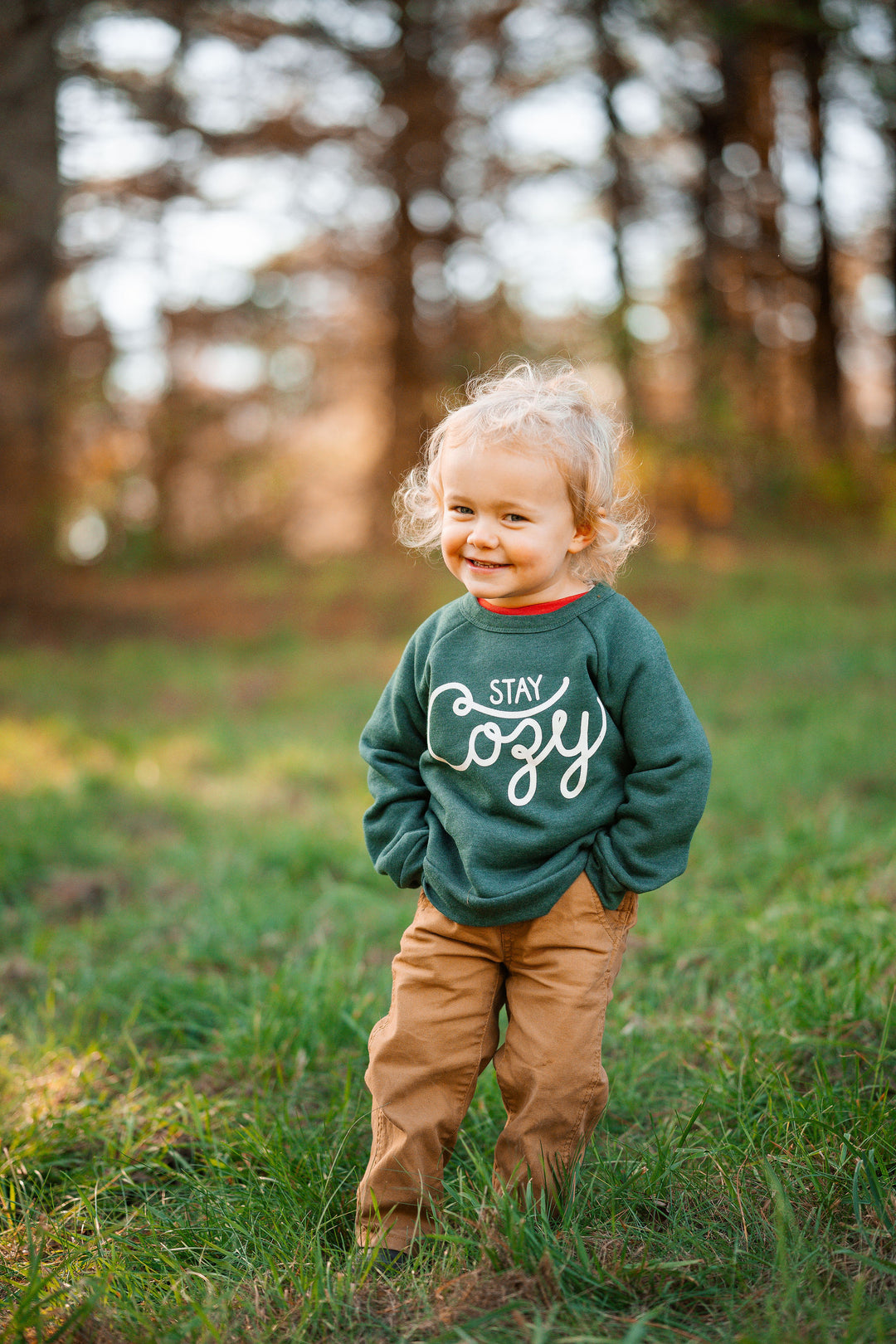 Stay Cozy Crew Neck Toddler - Forest
