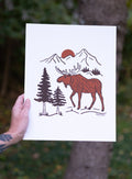 Moose in the Pines Print