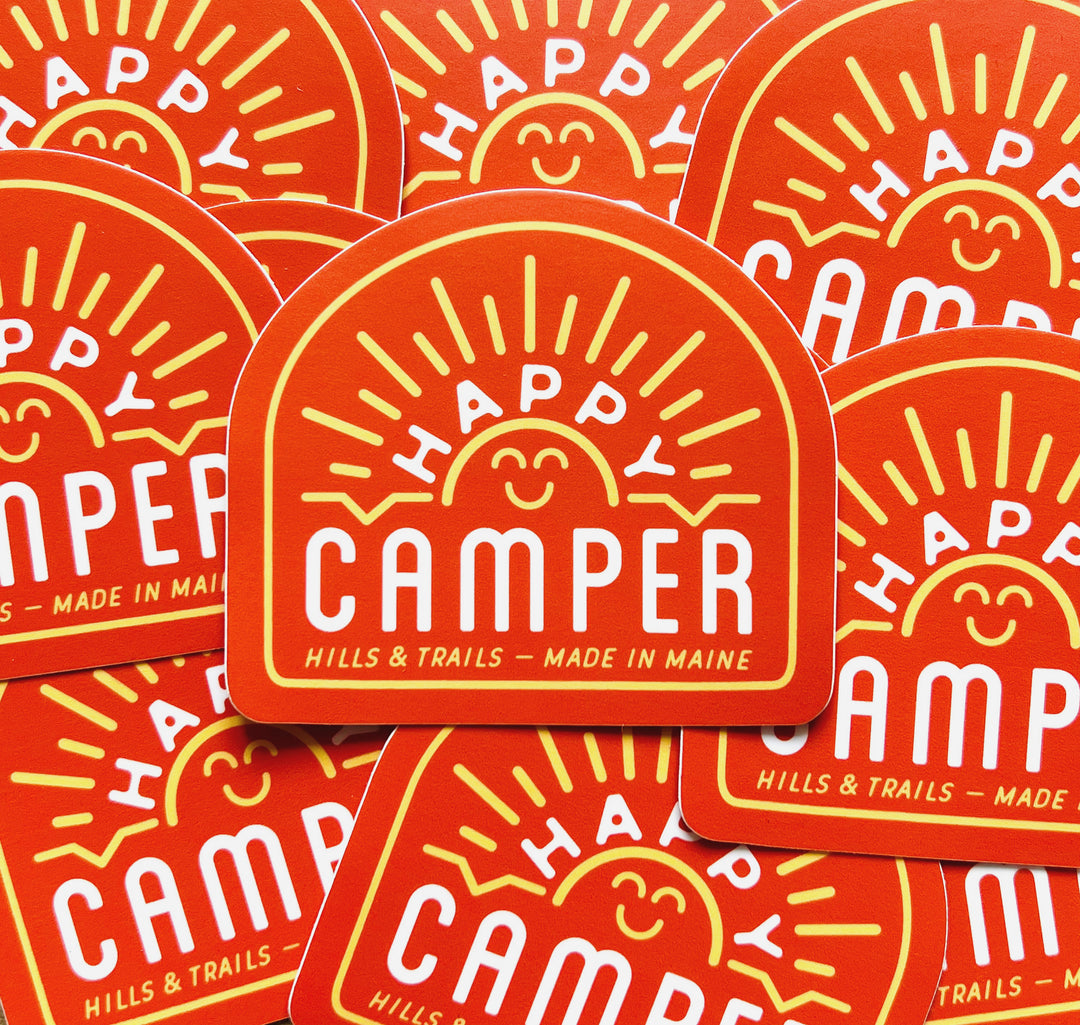 Happy Camper Sun Sticker