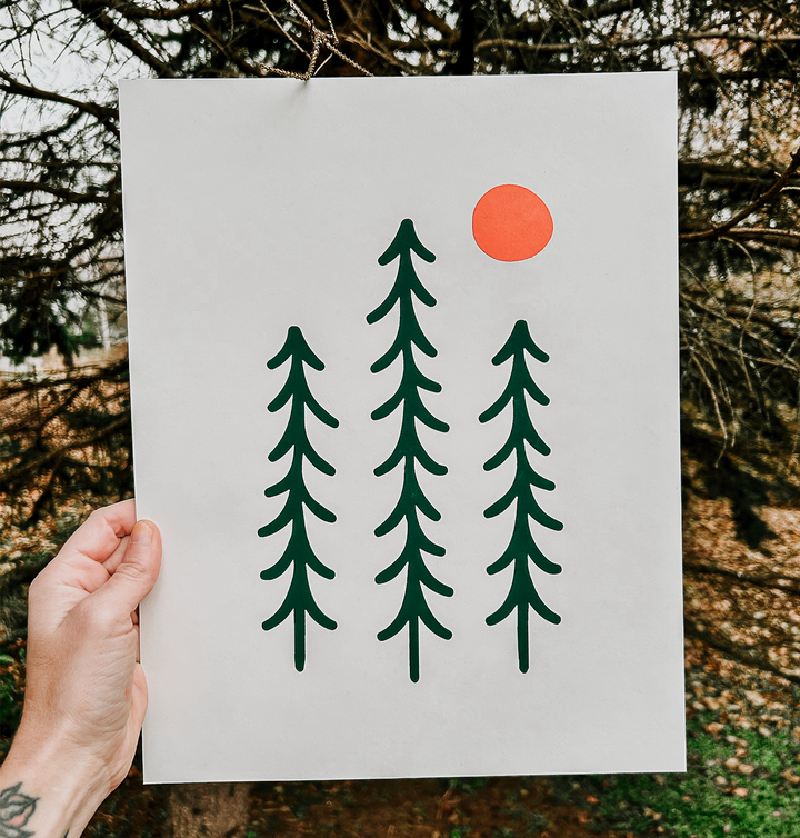 Tree Sunset Print | 11x14