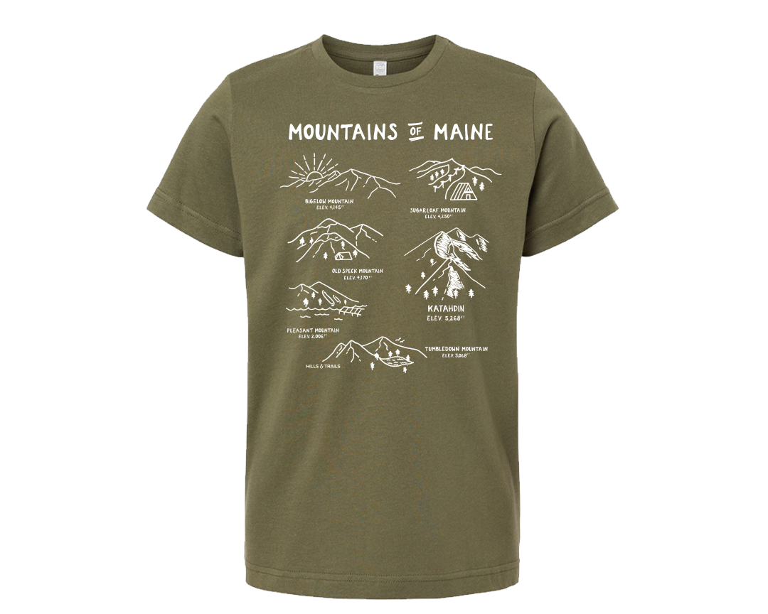 Mountains of Maine Youth Tshirt