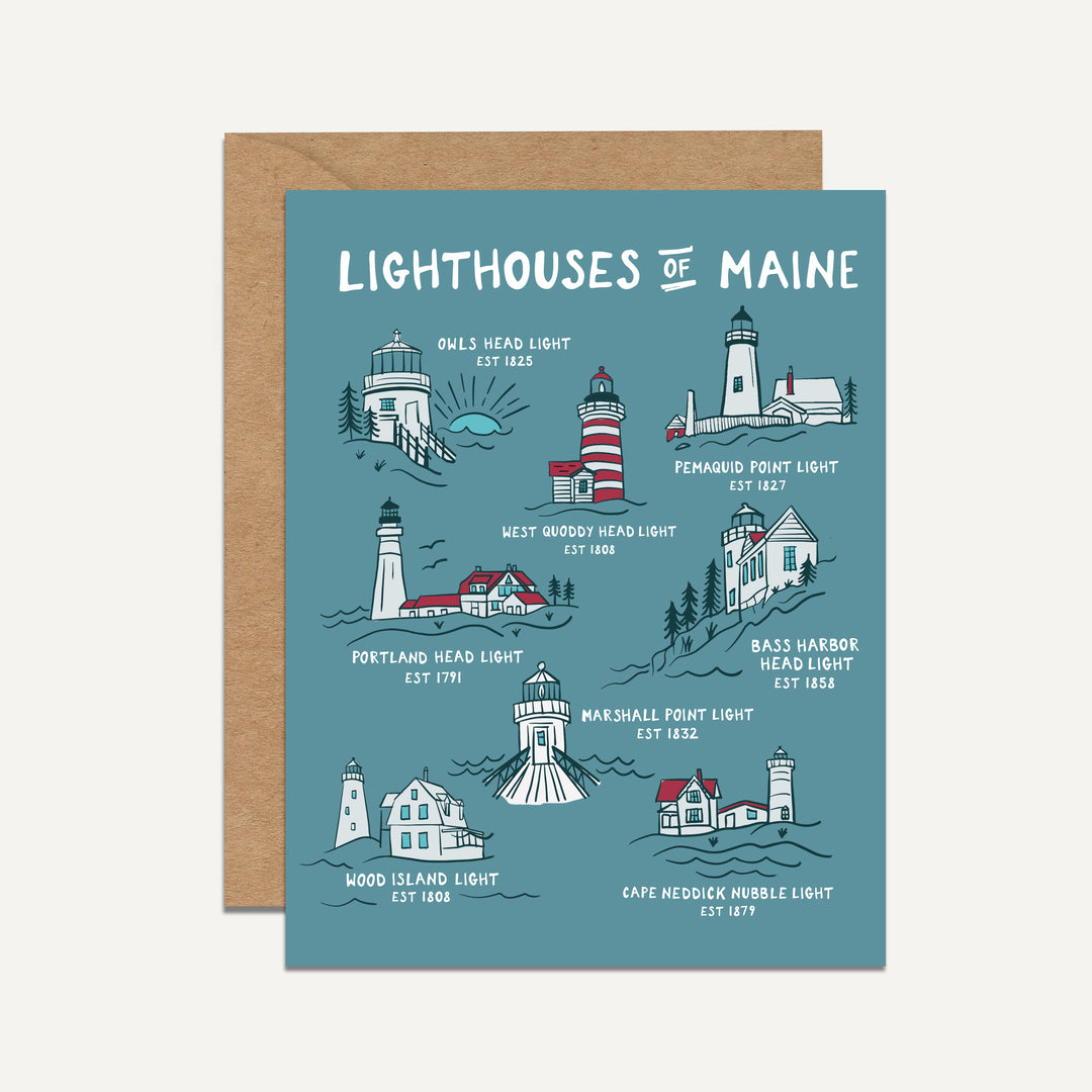 Lighthouses of Maine Greeting Card