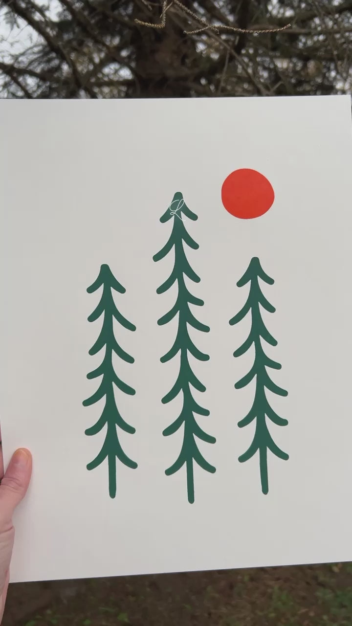 Tree Sunset Print | 11x14