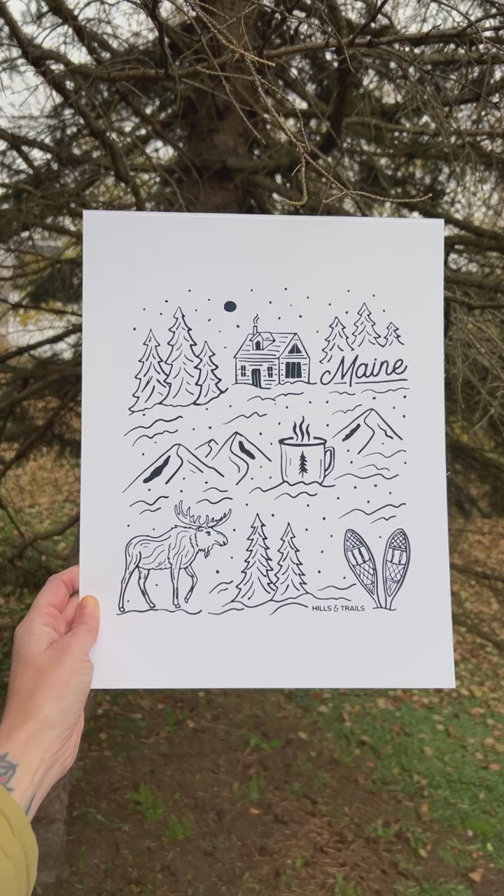 A Very Maine Winter Print | 11x14