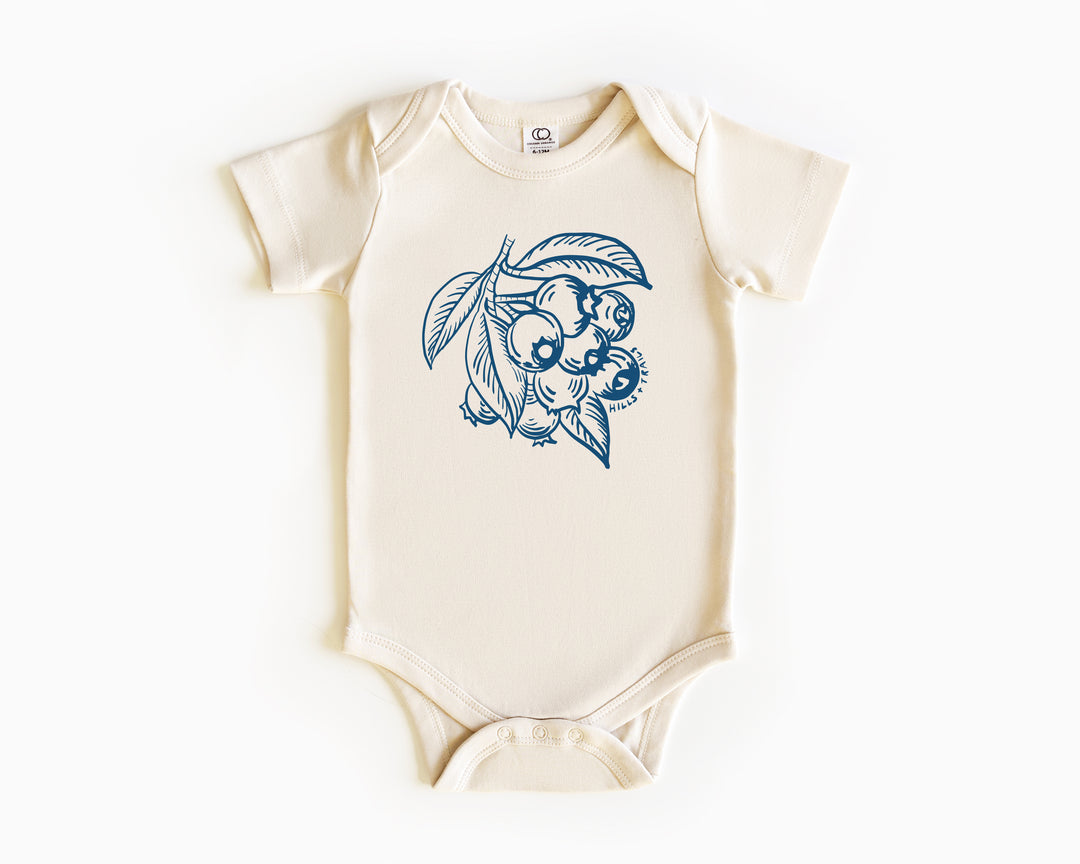 Blueberry Branch Organic Baby Onesie